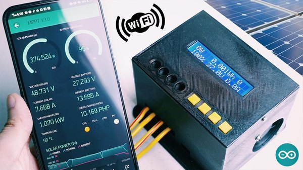 شارژ کنترلر خورشیدی ۱۰۰۰ وات با ESP32 — آموزش ساخت